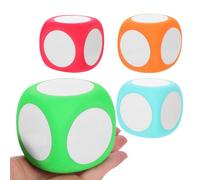 Hemobllo Dadi in Schiuma Cancellabili da 6 CM Set da 4 Cubi Colorati per Apprendimento e Giochi Educativi Supporto Didattico Interattivo per Scuola Elementare e Attività Fai da Te