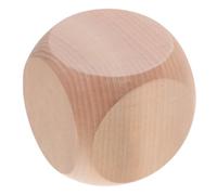 Hemobllo Dado Cubo in Legno Beige 80mm Angoli Arrotondati per Giochi e Lavoretti Fai da Te Creatività Versatile per Feste e Attività Ricreative
