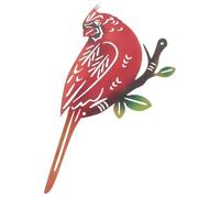 Hemobllo Decorazione da Parete Ornamento Versatile ed Elegante in Ferro Rosso a Forma di Volatile per Esterni Come Portici e Spazi Verdi