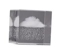 Hemobllo Decorazione in Cristallo Trasparente a Cubo Effetto Pioggia Interno Decorazione Artistica da Tavolo per Arredamento Casa Complemento Elegante per Spazi Domestici e Regalo