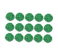 Hemobllo Decorazioni a Sfera Sospese in Vimini Rattan 5 Cm Set da 15 Pezzi, Pendenti di Vite Verdi per Decorazioni Fai da Te Natalizie, Ornamenti per Asili, Hotel, Bar e Casa