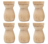 Hemobllo Diffusore di Profumo in Legno per Auto 6 Pezzi Ciondolo Fai da Te Compatto e Pratico Bottiglie per Oli Essenziali Eleganti e Sicure Accessori per Aromaterapia e Decorazione