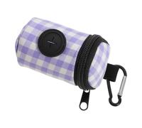 Hemobllo Dispenser per Sacchetti Pannolino Portatile con Clip, Viola | Custodia in Poliestere con Scomparti Separati, Design Retrattile, Base Stabile, per Mamme in Viaggio