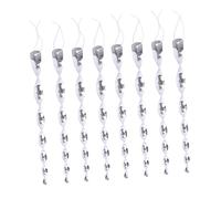 Hemobllo Dispositivo a Spirale Riflettente per Uccelli 8 Pezzi, Aste Spaventapasseri Rotanti 360°, Materiale Plastico Ecocompatibile per Giardino e Fattoria, Deterrente Visivo