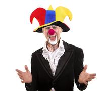 Hemobllo Divertente Cappello da Clown per Carnevale, Accessorio per Costume da Circo Arcobaleno per Halloween, Feste in Maschera, Natale, Adolescenti E Adulti.