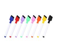 Hemobllo Dry Erase Markers 8pezzi con Punta e Spazzola per Lavagna Bianco per Scuola e Ufficio