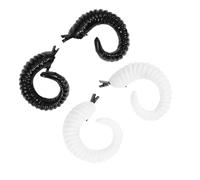 Hemobllo Due Paia di Fermagli per Capelli con Corna di Pecora Artificiali Accessori Halloween Unici Fermagli e Neri per Feste e Cosplay