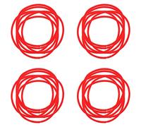 Hemobllo Elastici per Chioma Sottili Rossi 100 per Elastici Colorati senza Giunzioni per Sport Scuola e Feste Delicati Non Danneggiano i Chioma