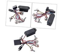 Hemobllo Equalizzatore Bande Circuito Preamplificatore Eq per Basso Controllo del Tono Volume e Potenziometri Bilanciamento del Volume per Pickup Attivi Adatto per Strumenti Bassi Piezo