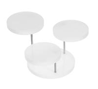 Hemobllo Espositore Anelli Rotante in Acrilico Strati Porta Gioielli da Tavolo Bianco Elegante Organizer Gioielli per Vetrine e Negozi Supporto Display Anelli Pratico e Semplice
