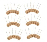 Hemobllo Etichette Decorative Fai da Te in Carta Kraft 4 Cm Foro Preforato, Set da 400 Pezzi Cordoncino in Juta, Etichette Sospese Romantiche per Bomboniere, Vestiti e Confezioni Regalo