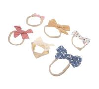 Hemobllo Fasce per Chioma Bambina 6 Pezzi Fiocco in Cotone Colore Assortito Accessori Chioma Neonata per Cerimonia e Fotografia Facile da Abbinare