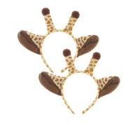 Hemobllo Fascia Chioma Giraffa per Feste di Natale e Masquerade 2 Pezzi in Peluche Corto per Costume Animali Classico per Ragazzo Ragazza e Adulti