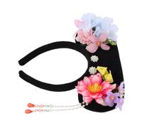 Hemobllo Fascia per Capelli in Stile Cinese Tradizionale Copricapo da Principessa della Corte Reale Corona Floreale con Perle Artificiali Accessori per Capelli Hanfu per Donne