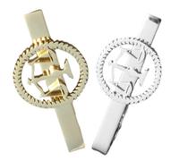 Hemobllo Fermacravatta Forma 2 Pezzi Uomo e Acciaio in Inossidabile da Bilancia Libra, Argento Elegante Resistente Accessori per Business e Matrimonio