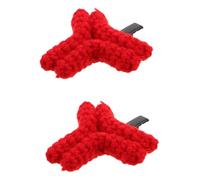 Hemobllo Fermagli Capelli Rosso Maglia Cartoon con Simbolo Rabbia Barrette Intrecciate per Frangia Riccia Donna Accessori Styling per Feste ed Influencer Clip Parrucchieri Essenziali