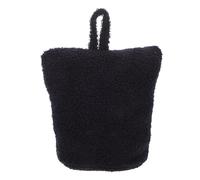 Hemobllo Fermaporta Morbido in Peluche Nero Riempimento a Sabbia Fine ad Alta Densità, Antiscivolo e Anti-collisione, Design Decorativo e Versatile la Sicurezza Domestica