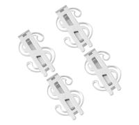 Hemobllo Fermasoldi Set 4 Pezzi in Acciaio Inossidabile Argento, Clip Portasoldi Minimalista e Facile da Trasportare per Uomini e Donne