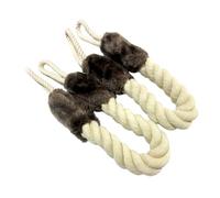 Hemobllo Fermata per Infissi Antiscontro in Cotone Beige 2Pezzi per Protezione di Finestre