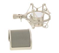 Hemobllo Filtro Anti-pop per Microfono Forma di U Schermo Antivento e Supporto Antiurto Accessori per Registrazione Vocale e Streaming Live