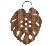 Hemobllo Fioriera Decorativa da Parete in Legno: Supporto per Felce A Forma di Corno di Cervo con Foglie di Monstera - Portavasi Sospeso Riutilizzabile per Giardino Verticale, Casa E