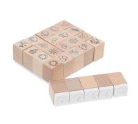 Hemobllo Francobolli in Legno per Scrapbooking Piccolo Timbri Meteo e Espressioni Facili da Usare per Journaling e Decorazioni Creative Quotidiane