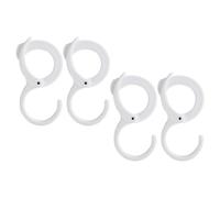 Hemobllo Ganci a S Regolabili Fibbia in Plastica ABS Set da 4 Pezzi Portaoggetti Multifunzionale per Cucina Armadio e Ufficio Salvaspazio e Anti-Caduta Adatti per Scopa Ombrello e