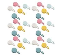 Hemobllo Ganci Adesivi da Parete Macaron 50 Pezzi, Mini Ganci Decorativi in Plastico, Forti e Autoadesivi per Appendere Gioielli e Piccoli Utensili in Armadi e Camere