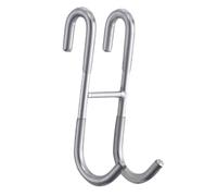 Hemobllo Gancio in Acciaio Resistente per Porta Doccia Appendino Doppio per Asciugamani e Accappatoi Antiruggine Facile Installazione per Bagno Organizzato