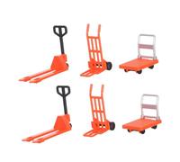 Hemobllo Giocattoli Miniature Veicoli Edili in Leggera Carrelli Elevatori e Transpallet Modellino Sicuro per Accessori Interattivi per Apprendimento e Creatività
