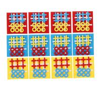 Hemobllo Gioco Del Tris Da Tavolo in Feltro 12 Pezzi Per Ragazzo Ragazza, Giocattolo Educativo Interattivo Per Feste e Bomboniere, Set Mini Tabellone Tris Per Sviluppo Strategico e Problem Solving