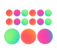 Hemobllo Gomma Colorata Palline 45mm 18 Rimbalzanti Pollici | Regali per Festa e Aula, Gioco Sicuro e Versatile, Stimola la Percezione Visiva, per Cani