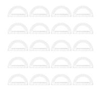 Hemobllo Goniometro Semicircolare Trasparente 180 Gradi 20 Pezzi in Ps Portatile Doppia Scala per Studenti e Insegnanti in Ambito Scolastico e Matematica