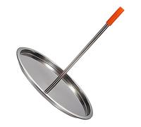 Hemobllo Griglia per Pollo al Barbecue in Acciaio Inox Piatto Integrato, Supporto Verticale per Arrostire Tacchino e Carne, per Campeggio, Picnic e Barbecue all’Aperto Colore Casuale