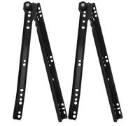 Hemobllo Guide per Cassetti Montaggio Inferiore Scorrimento Silenzioso e Stabile 2 Set in Ferro Nero, Doppia Sezione Chiusura Soft per Uffici e Cucine