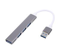 Hemobllo Hub USB 3.0 Mini in Alluminio Adattatore Multiporta Portatile Splitter USB 4 Porte per Computer e Laptop Trasmissione Veloce Compatibile Tastiera e Mouse
