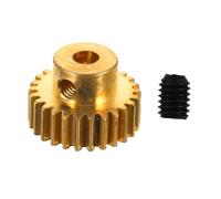 Hemobllo Ingranaggio Motore in Metallo, Pignone 26t in Rame Oro, Foro 3,2mm, Passo 0,5, Accessorio per Auto Rc Drift e Motori Brushless, per Corse Rc