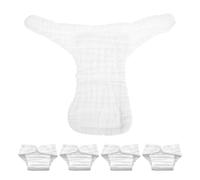 Hemobllo Inserti per Pannolini in Cotone Multistrato Lavabili e Riutilizzabili 5 Pezzi Taglia l Assorbenti e Traspiranti per Ragazzo Ragazza 9-15 Mesi Pannolini da Bagno e