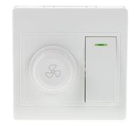 Hemobllo Interruttore Combinato Ventilatore e Luce da Soffitto Piastra a Muro Controllo Doppio e Regolazione Velocità Rotante Pannello Dimmer LED per Casa Ufficio e Camera da Letto