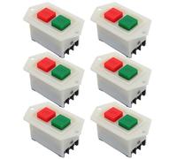 Hemobllo Interruttore per Smerigliatrice da Banco 6 Pezzi Pulsante di Avvio e Arresto Industriale Compatibile per Trapano a Colonna Interruttore di Sicurezza Attivazione Rapida e Alta