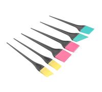 Hemobllo Kit 6 Pennelli in Silicone per Tinta Chioma Applicatore Professionale per Colorazione Manico Ergonomico Strumento per DIY Uso Parrucchiere e Casa Colore Casuale