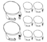 Hemobllo Kit 8 Ganci Regolabili per Appendere Quadri con Corda 1 Metro e Supporto Metallico Resistente Set per Esposizione Artistica in Casa Ufficio e Galleria Accessori per Cornici e