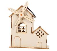 Hemobllo Kit Assemblaggio Mulino Vento Solare in Legno per Educativo Stem DIY Esperimenti Scientifici per Regalo Compleanno e Decorazione Casa