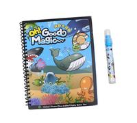 Hemobllo Libro da Colorare Riutilizzabile Animali Versione Spessa con Pagine e Penna a Inchiostro Invisibile Educativo per Età Prescolare Stimola Immaginazione e Abilità di Comunicazione