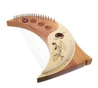 Hemobllo Lira Antica a 19 Corde in Legno di Cedro, Strumento Musicale Delicato e Portatile per Principianti e Suono Melodioso e Tono Caldo Colore Casuale
