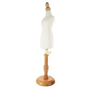 Hemobllo Manichino Piccolo Legno Supporto per Vestiti e Design Sartoriale Busto Sarta Senza Burroni Facile da Trasportare e Usare