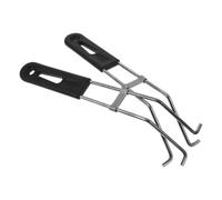 Hemobllo Manico per Friggitrice in Acciaio Inox 2 Pezzi, Impugnatura Staccabile Isolamento Termico, Maniglia per Cestello da Barbecue e Wok Professionale, Accessori per Cucina all’Aperto