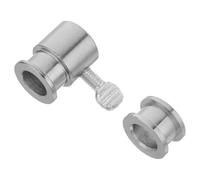 Hemobllo Manicotti Limitatori in Ferro Cromato per Asta Girarrosto 2 Pezzi - Accessori Ricambio per Griglia Barbecue da Esterno - Bulloni Supporto Spiedo per Cottura Uniforme Adatta a