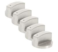 Hemobllo Manopole di Controllo Resistente Alte Temperature per Fornelli a Gas in Acciaio Inox 5 Pezzi per Sostituzione Pomelli Piano Cottura Uso Domestico