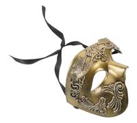 Hemobllo Maschera Mezza Faccia da Uomo per Soldato Romano Adatta Masquerade Balli di Carnevale e Feste di Halloween Costume Greco-romano con Vestibilità Flessibile e Fermo Sicuro